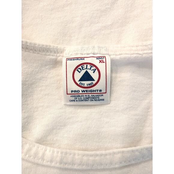 Summer Jazzercise Mens XL Tank Delta Graphic White Blue Orange Workout Fitness - Picture 3 of 6